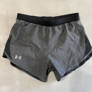 Under armour gym shorts adult small running liner heat‎ gear gray black